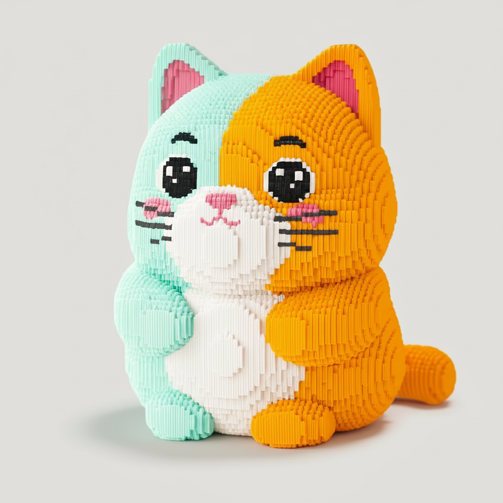 MEGA Colorful Cat | Building Blocks