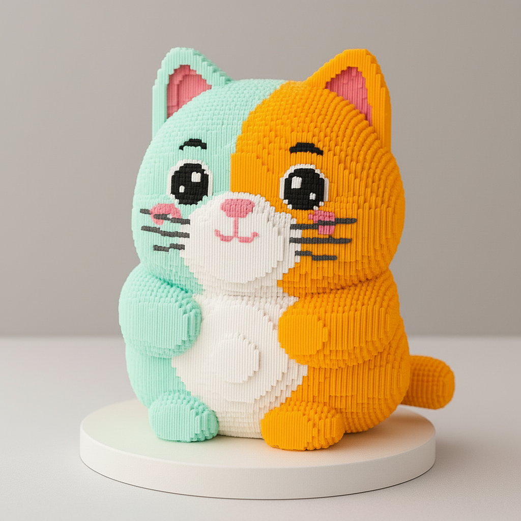 MEGA Colorful Cat | Building Blocks