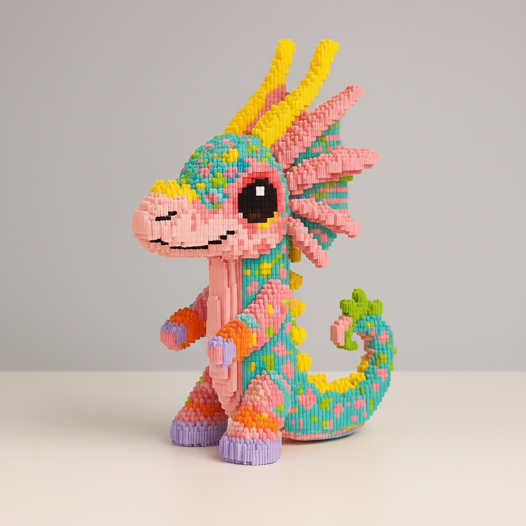 MEGA Colorful Dragon | Building Blocks