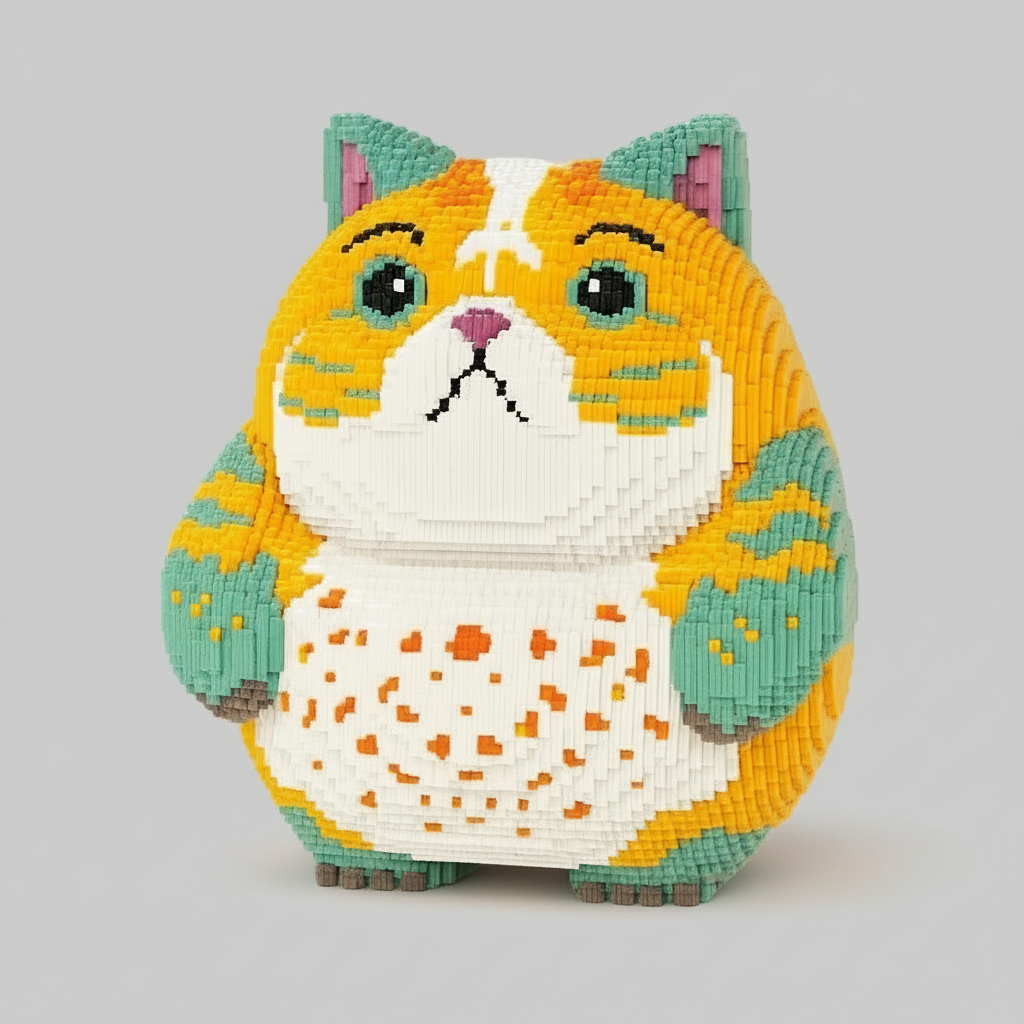 MEGA Orange Cat | Building Blocks