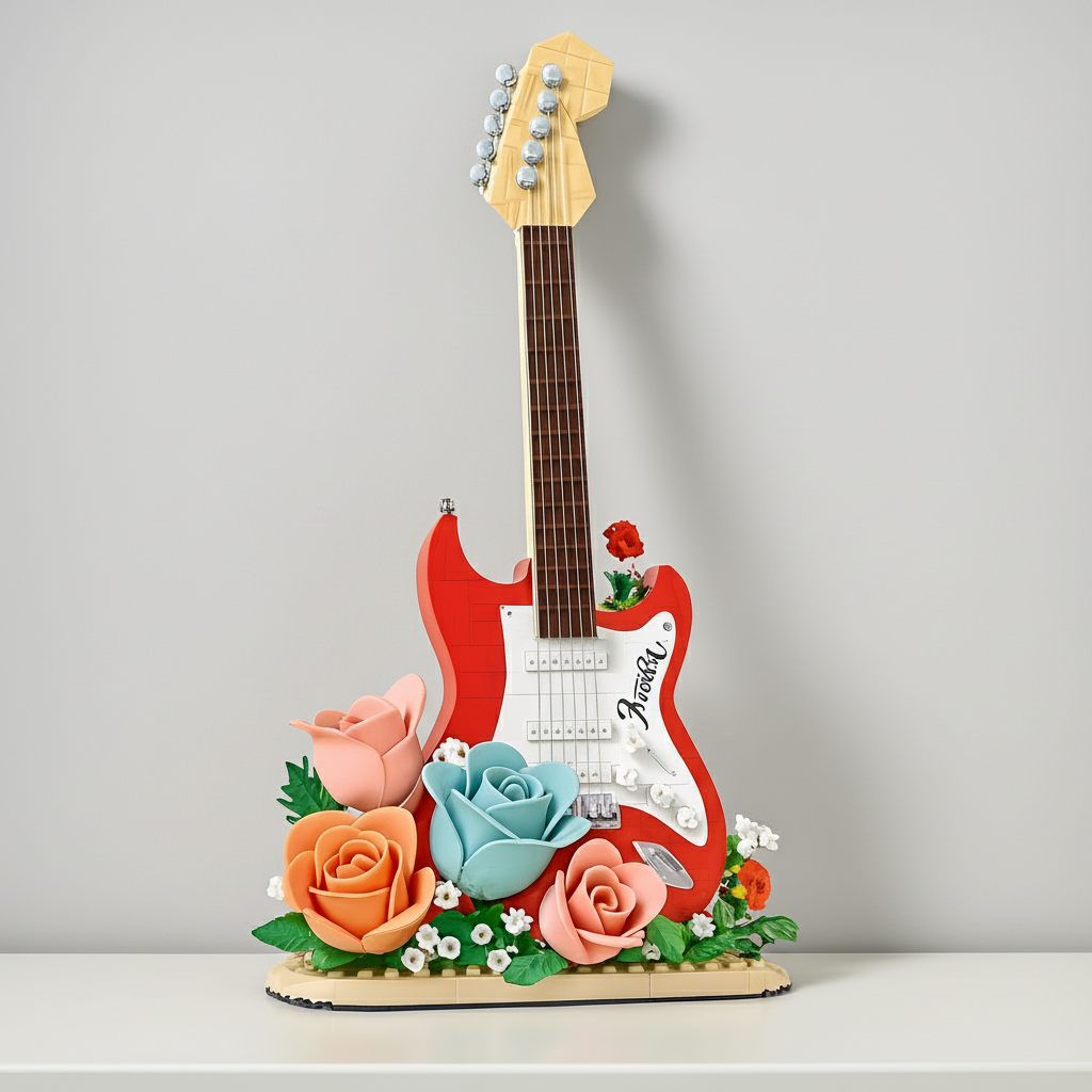 Guitar with Flowers | Building Blocks