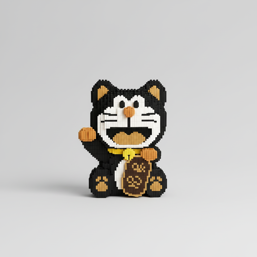 MEGA Waving Cat | Building Blocks