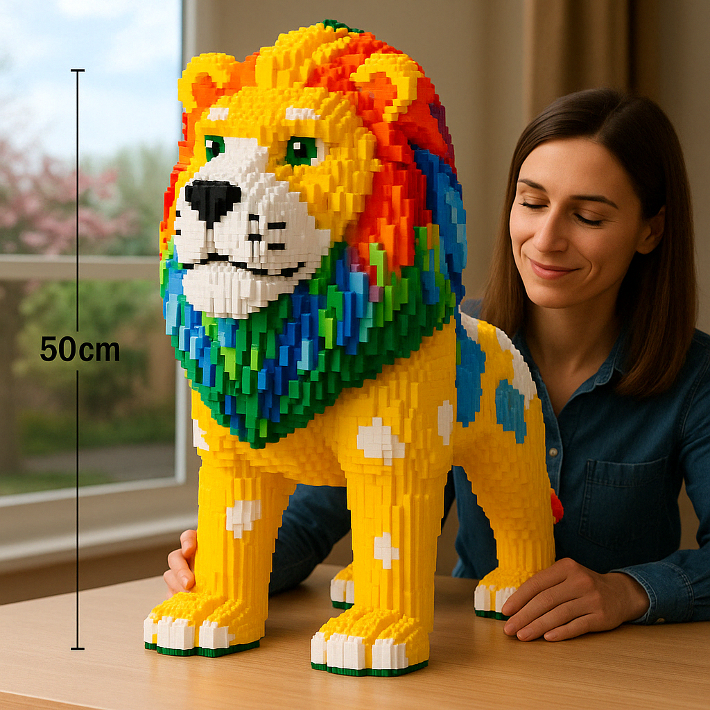 Fierce lion | Building bricks