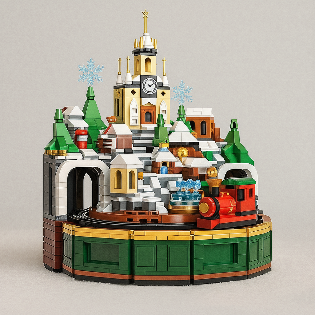 Christmas village music box | Building blocks
