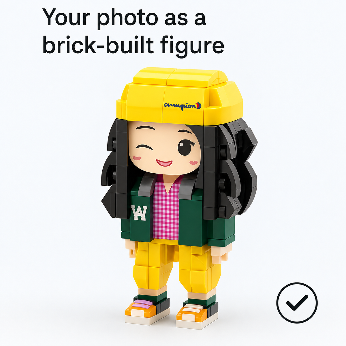 Your Own Photo as a Building Block Figure – 1 Person Personalized | Building Blocks