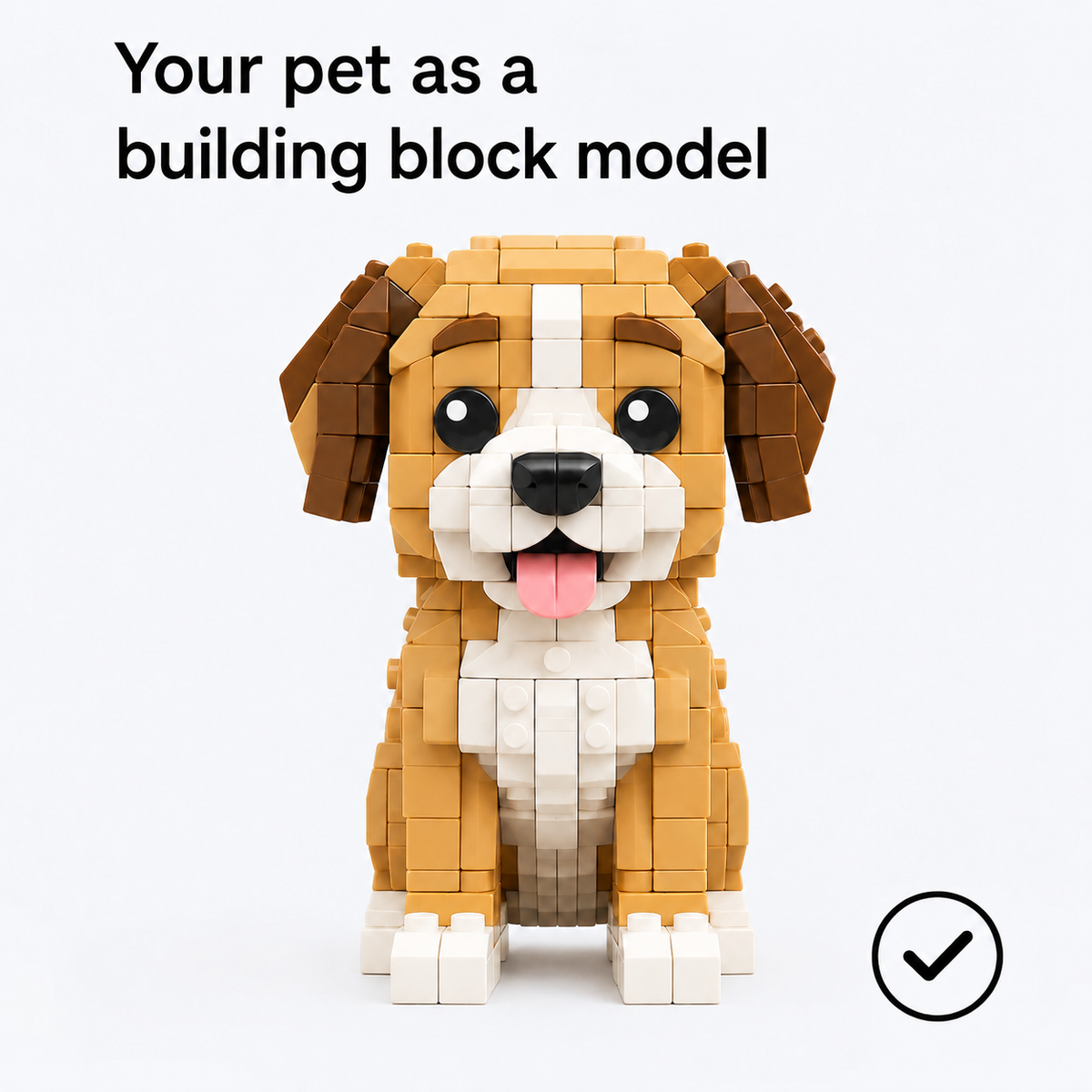 Custom photo of your pet as a building-block figure | Building Blocks