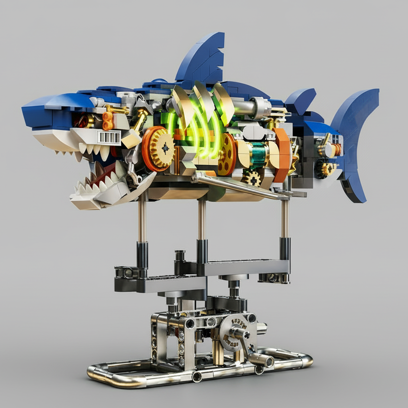 Moving shark | Building blocks