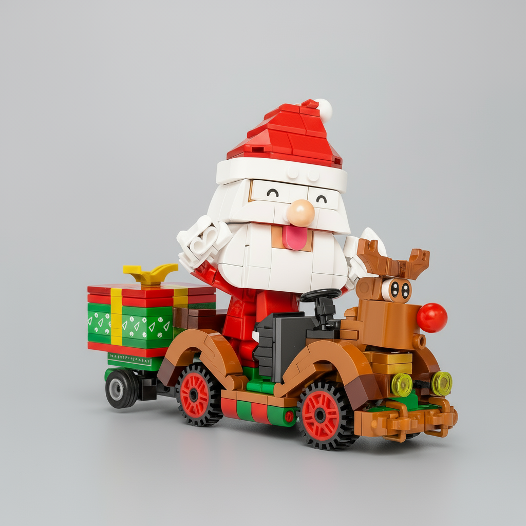 Santa Claus in a car | Building blocks