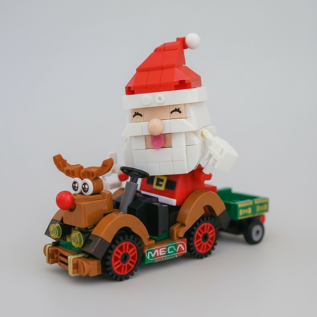Santa Claus in a car | Building blocks