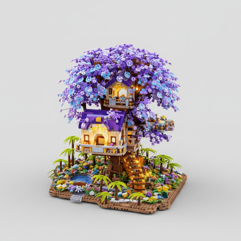 Purple treehouse | Building blocks