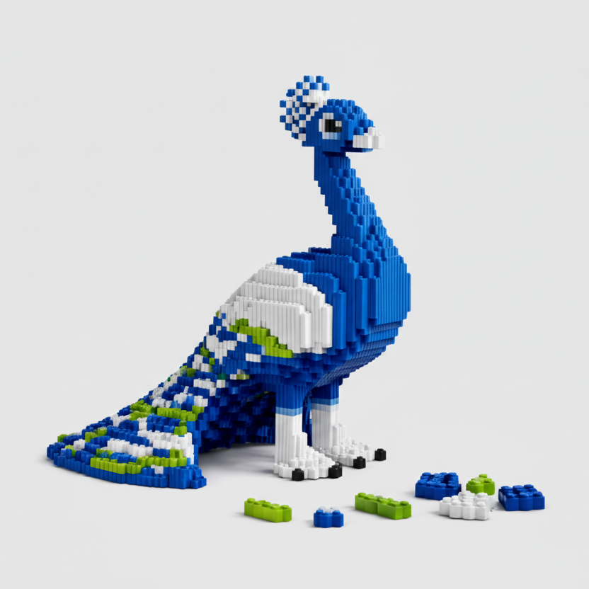 Blue peacock | Building blocks