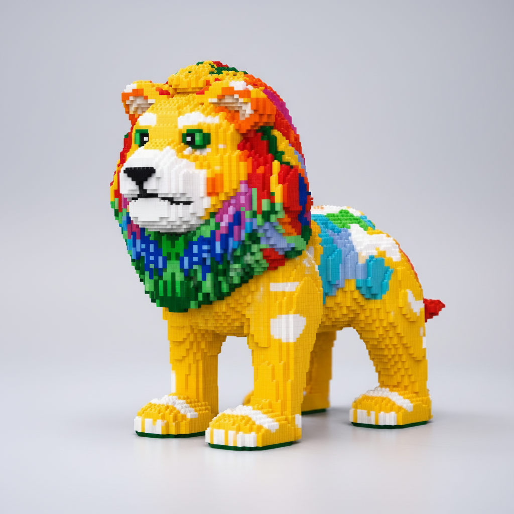 Fierce lion | Building bricks