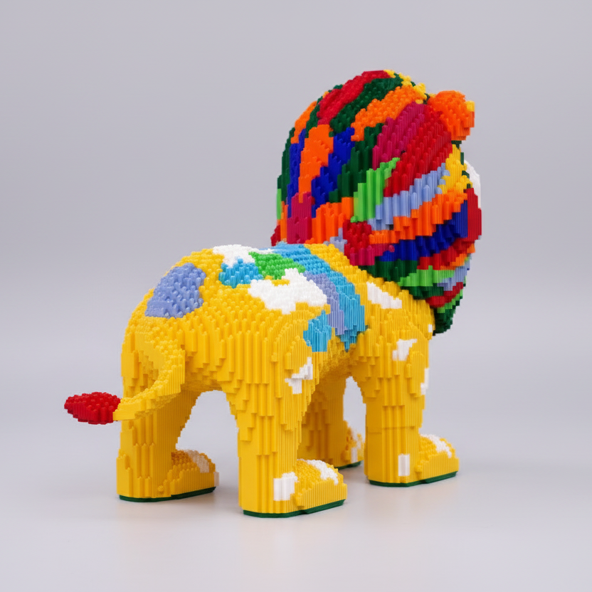 Fierce lion | Building bricks
