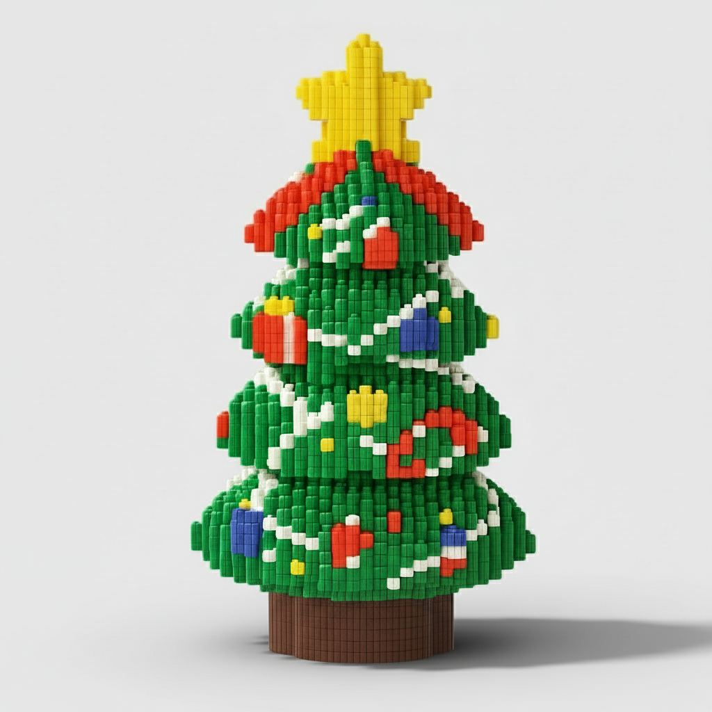 Christmas Tree with Decorations | Building Blocks