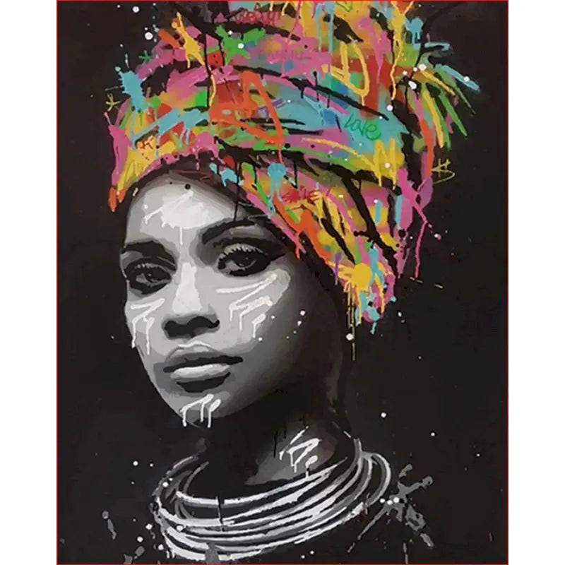 Elegant African Woman | Paint by Numbers