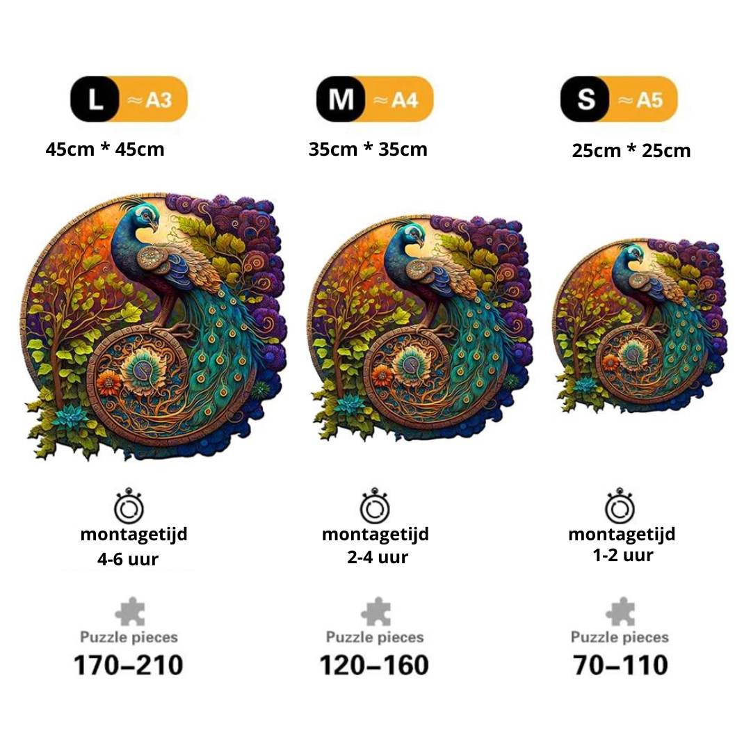Beautiful Peacock  | Wooden Puzzle