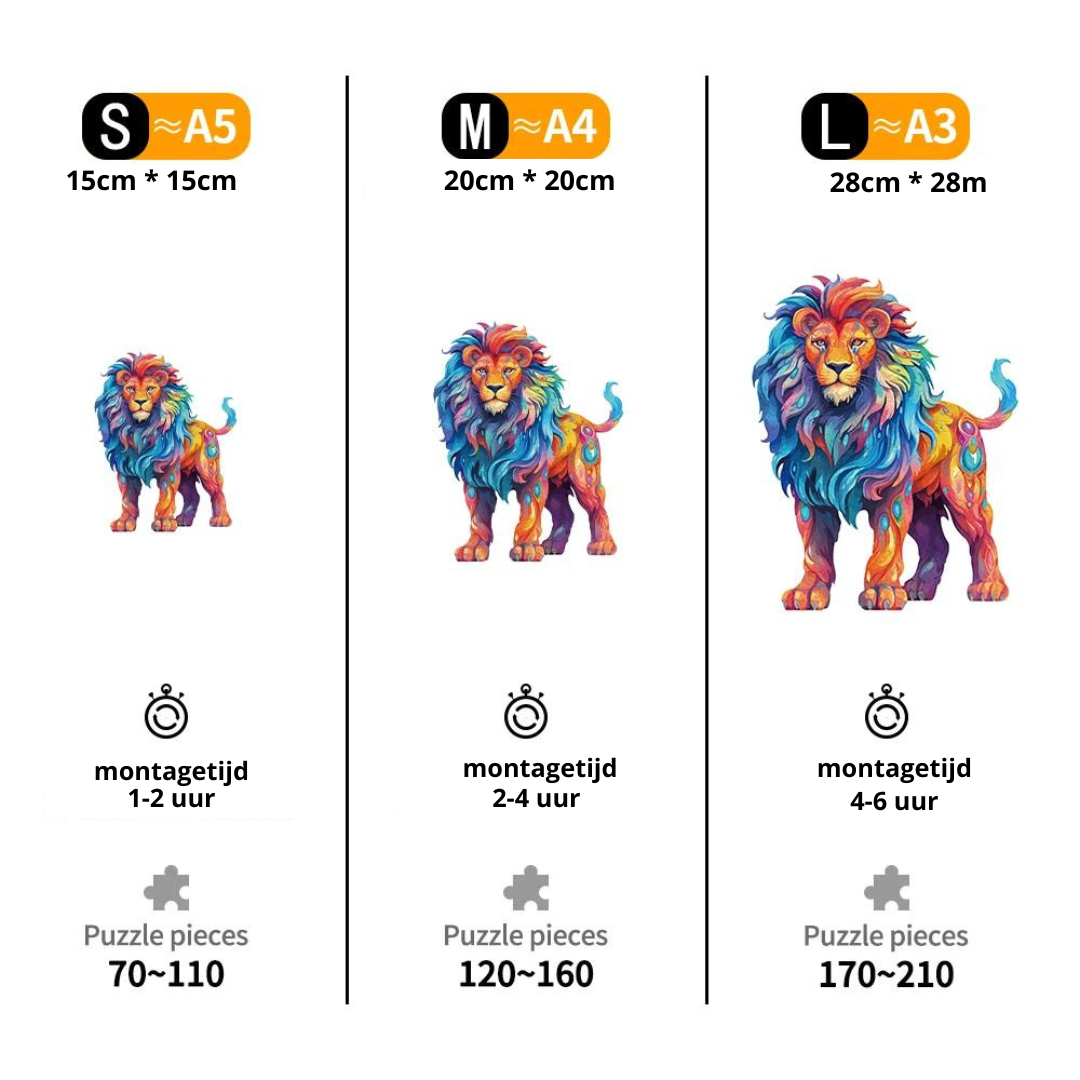 Tough Lion  | Wooden Puzzle