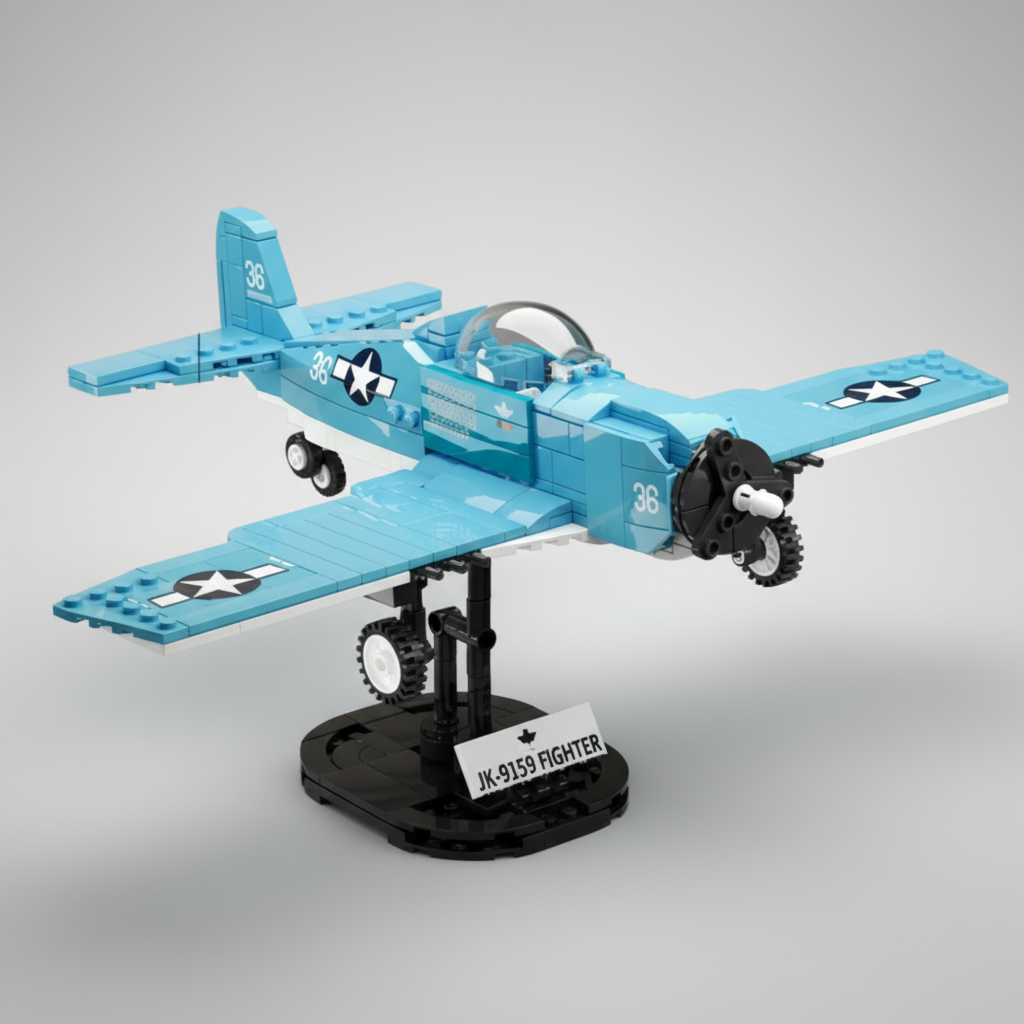 Blue fighter jet | Building blocks