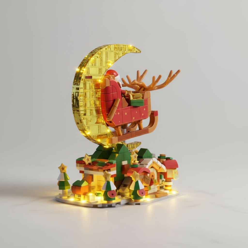 Santa Claus in Sleigh | Building Blocks