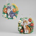 Decorative hanger | cat | Diamond painting