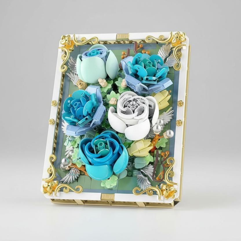 Blue roses painting | Building blocks