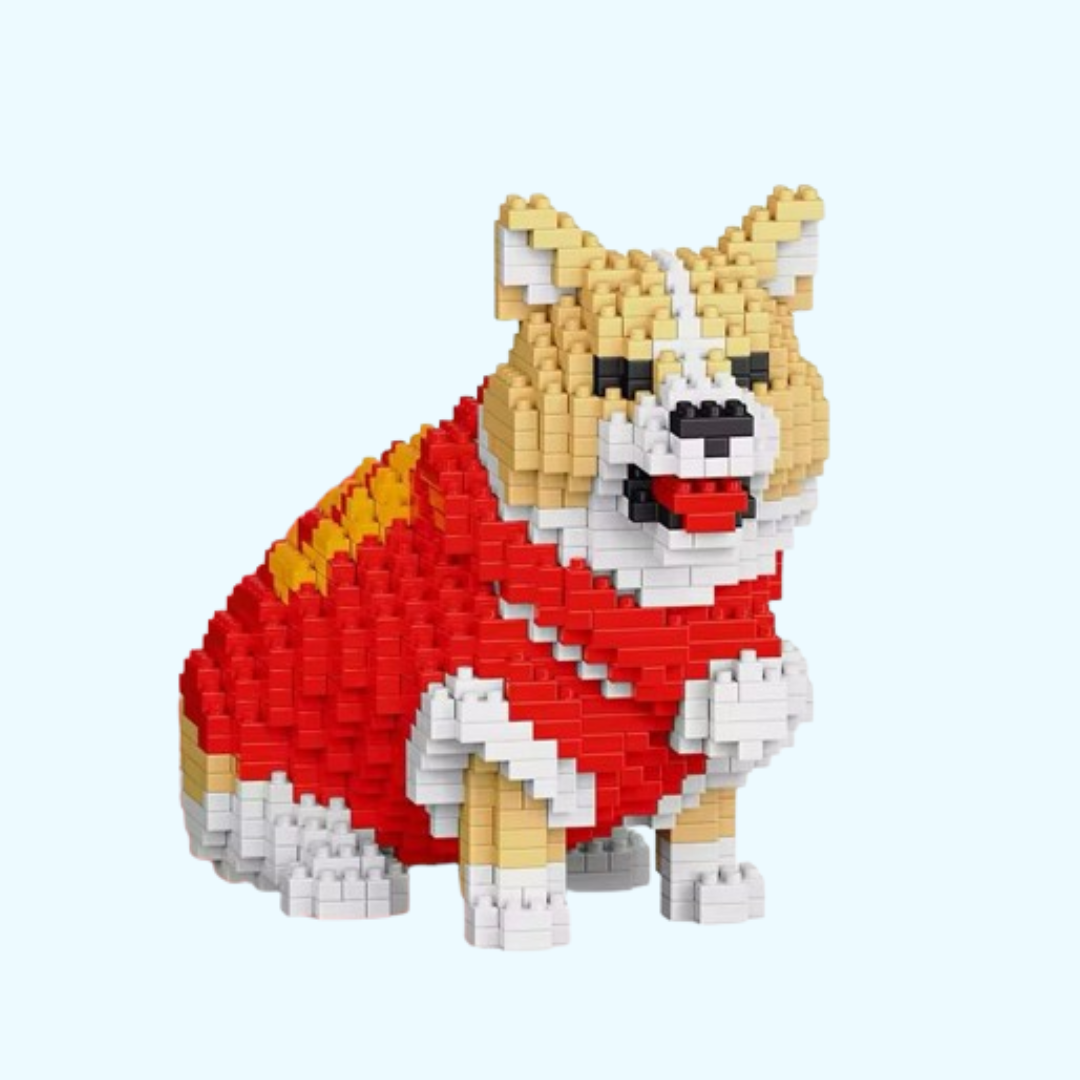 Funny Welsh Corgi | Building Bricks