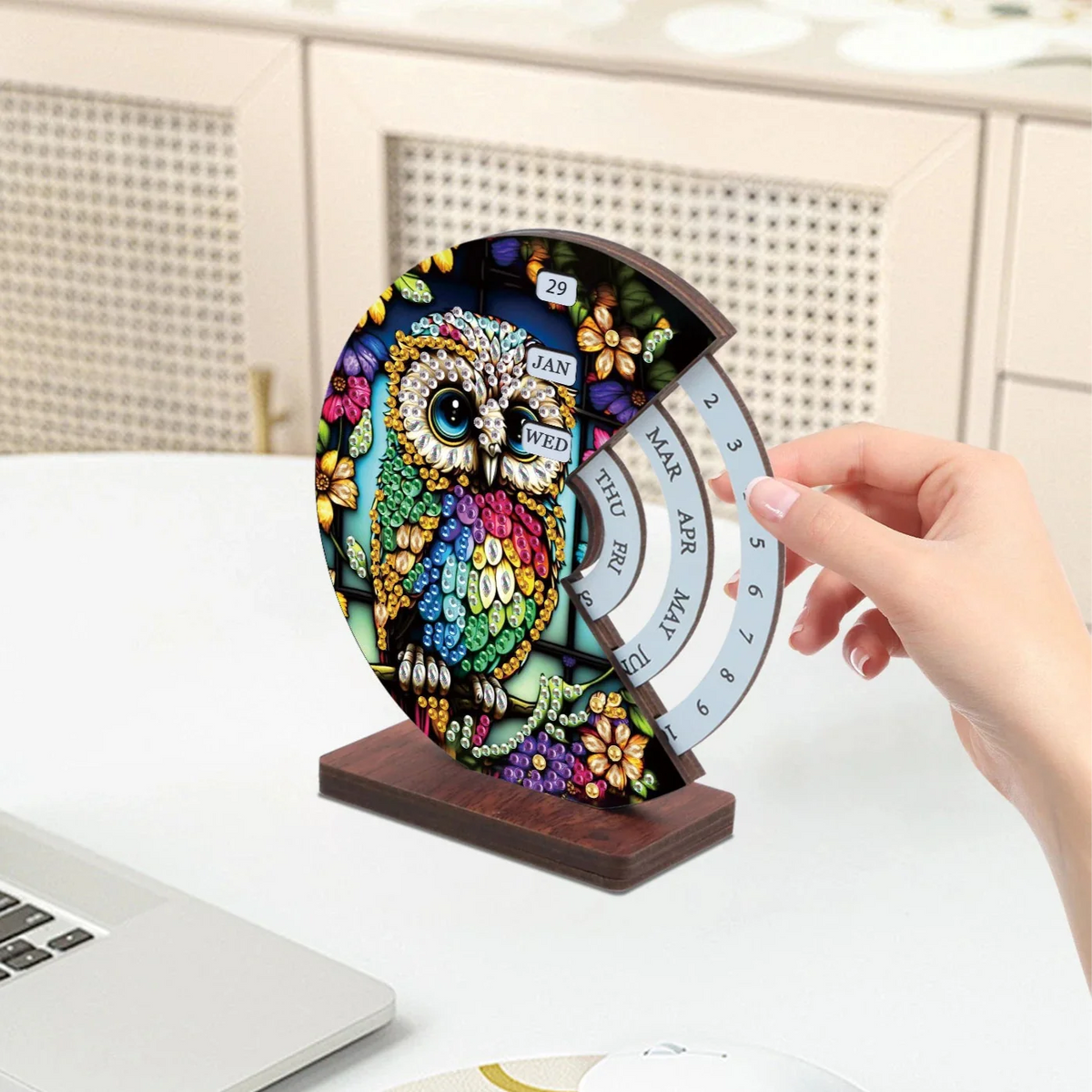 Colorful owl | Calendar | Diamond painting