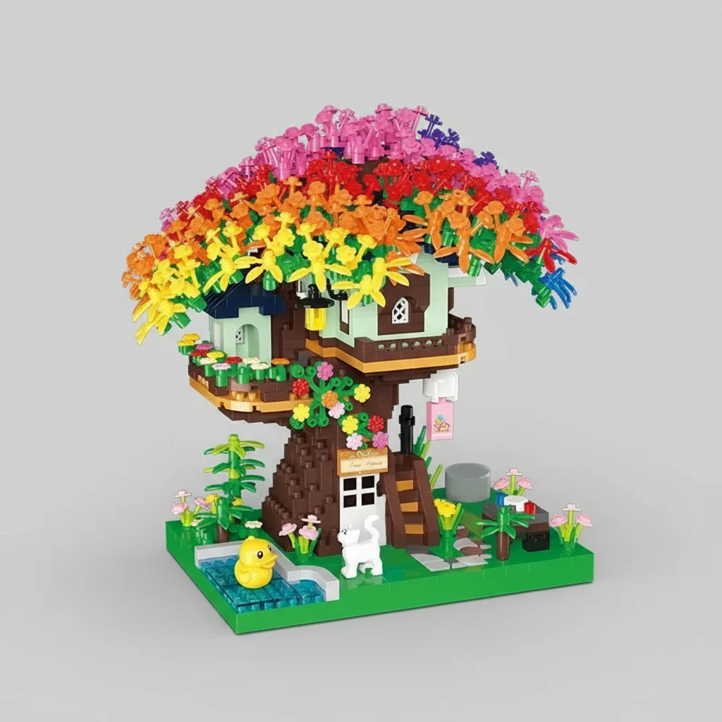 Rainbow treehouse | Building bricks