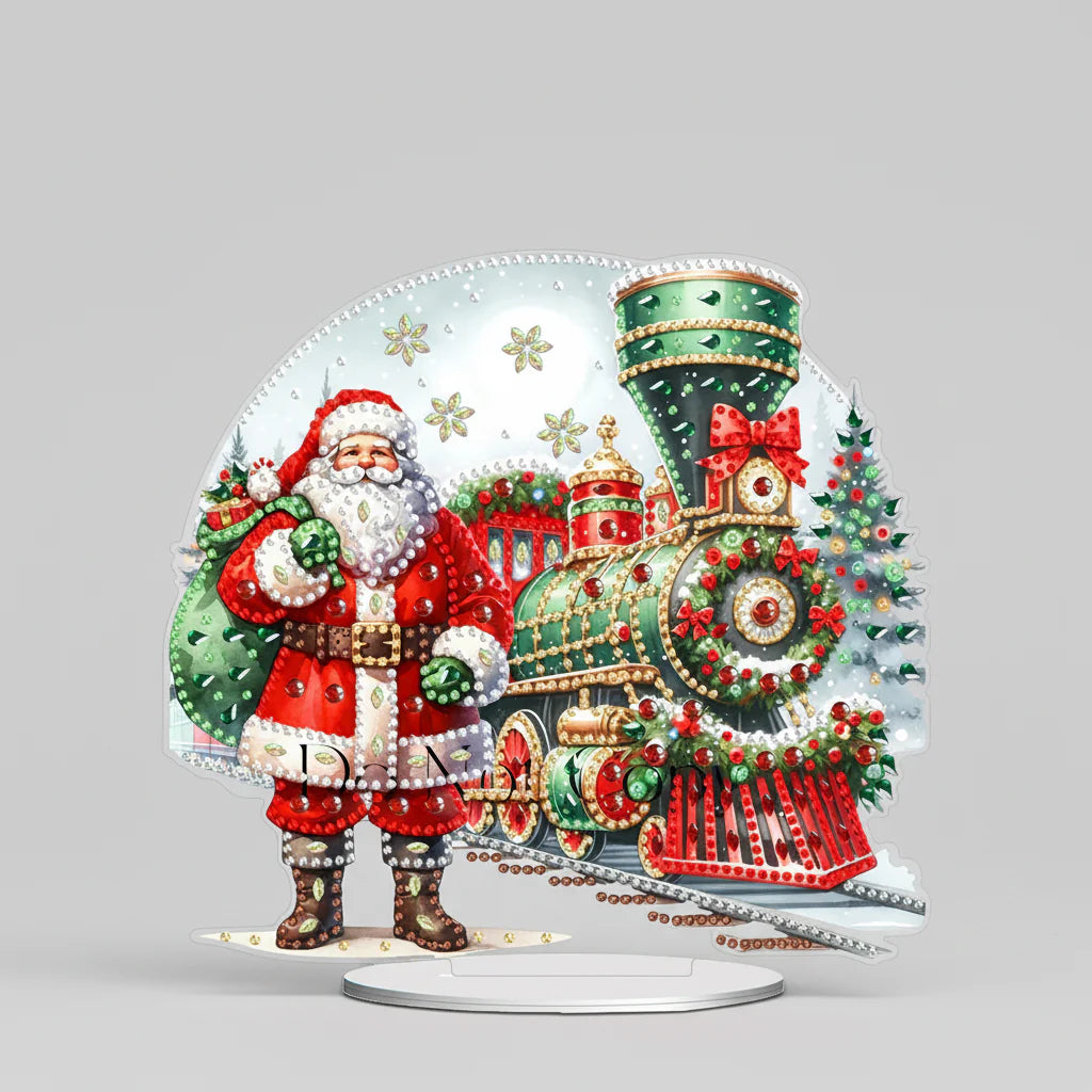 5D Santa Claus by Train | Diamond Painting
