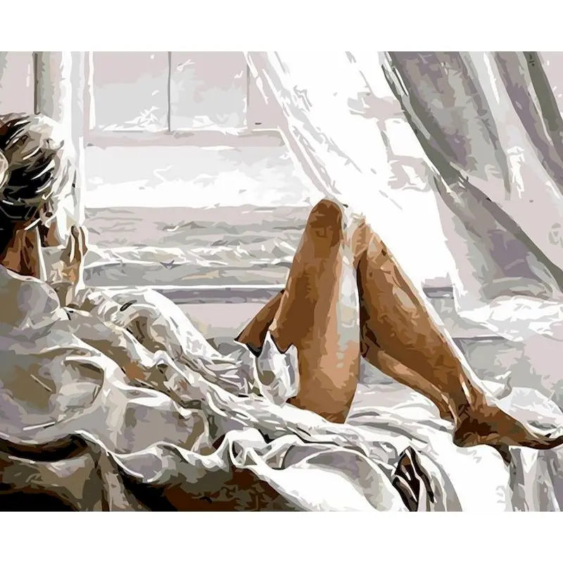 Woman with a View of the Sea | Paint by Numbers