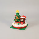 Christmas tree and bear on building plate | Building bricks