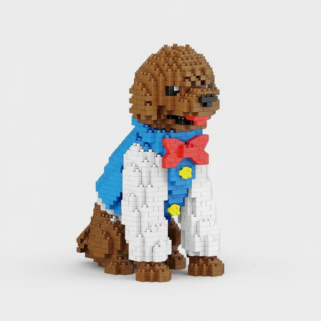 Funny Brown Poodle | Building Bricks