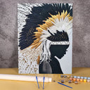 Woman with a Feather Crown | Paint by Numbers