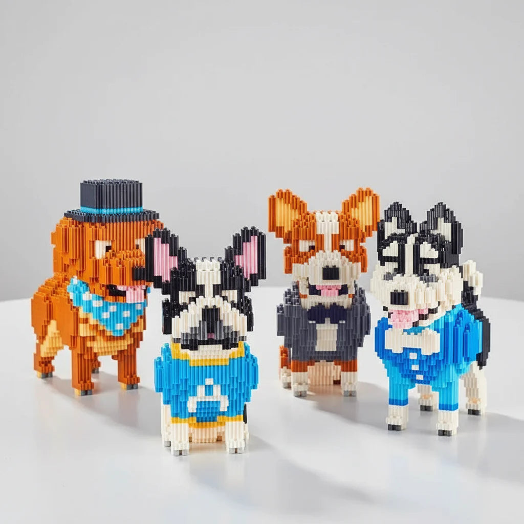 Bulldog with T-shirt | Building Blocks