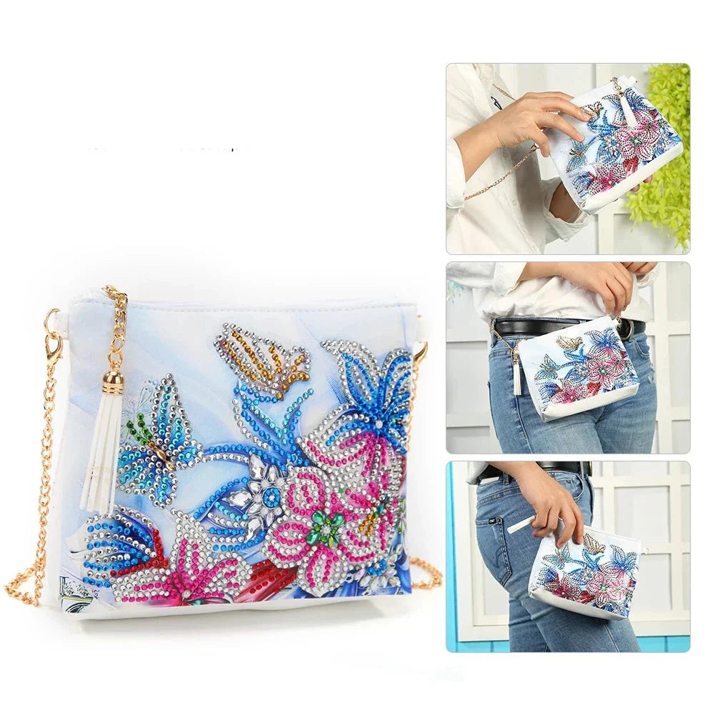 Handbag with flowers | Diamond painting