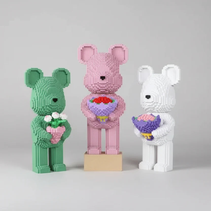 Bear with roses | Building bricks