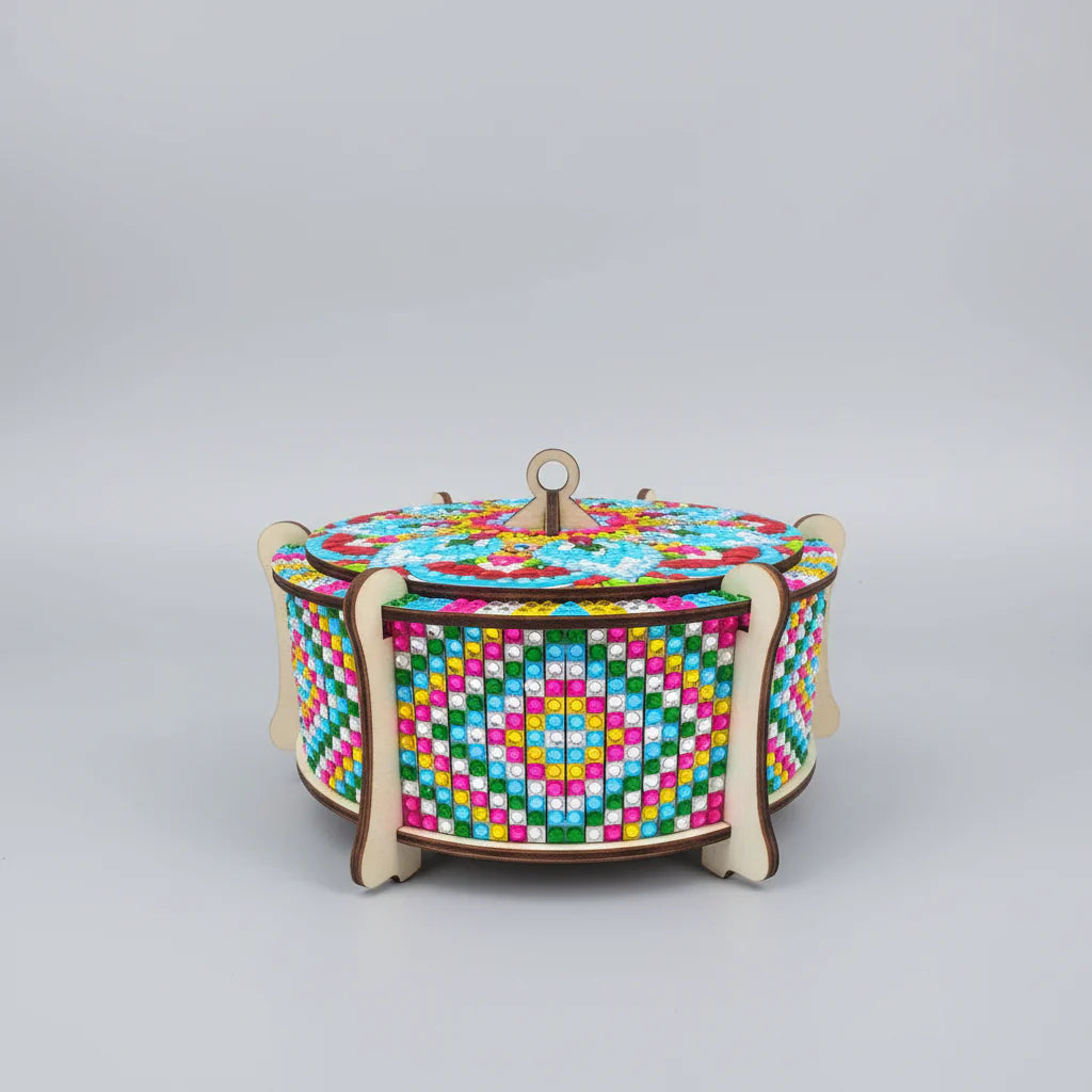 Mandala wooden box | Diamond painting