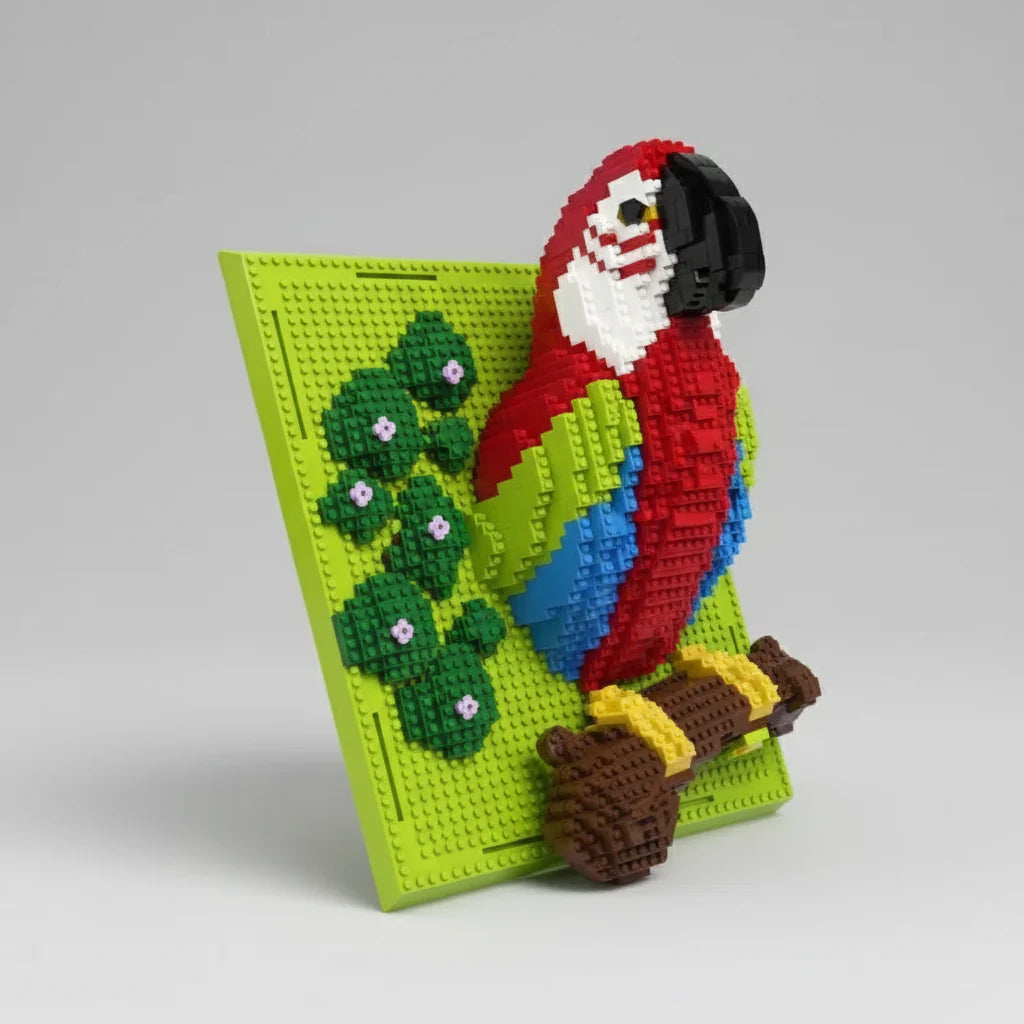 Parrot on Building Plate | Building Blocks