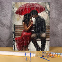 Love Beneath the Umbrella - Paint by Numbers
