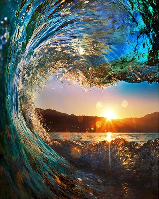 Sunset on the Wave | Paint by Numbers