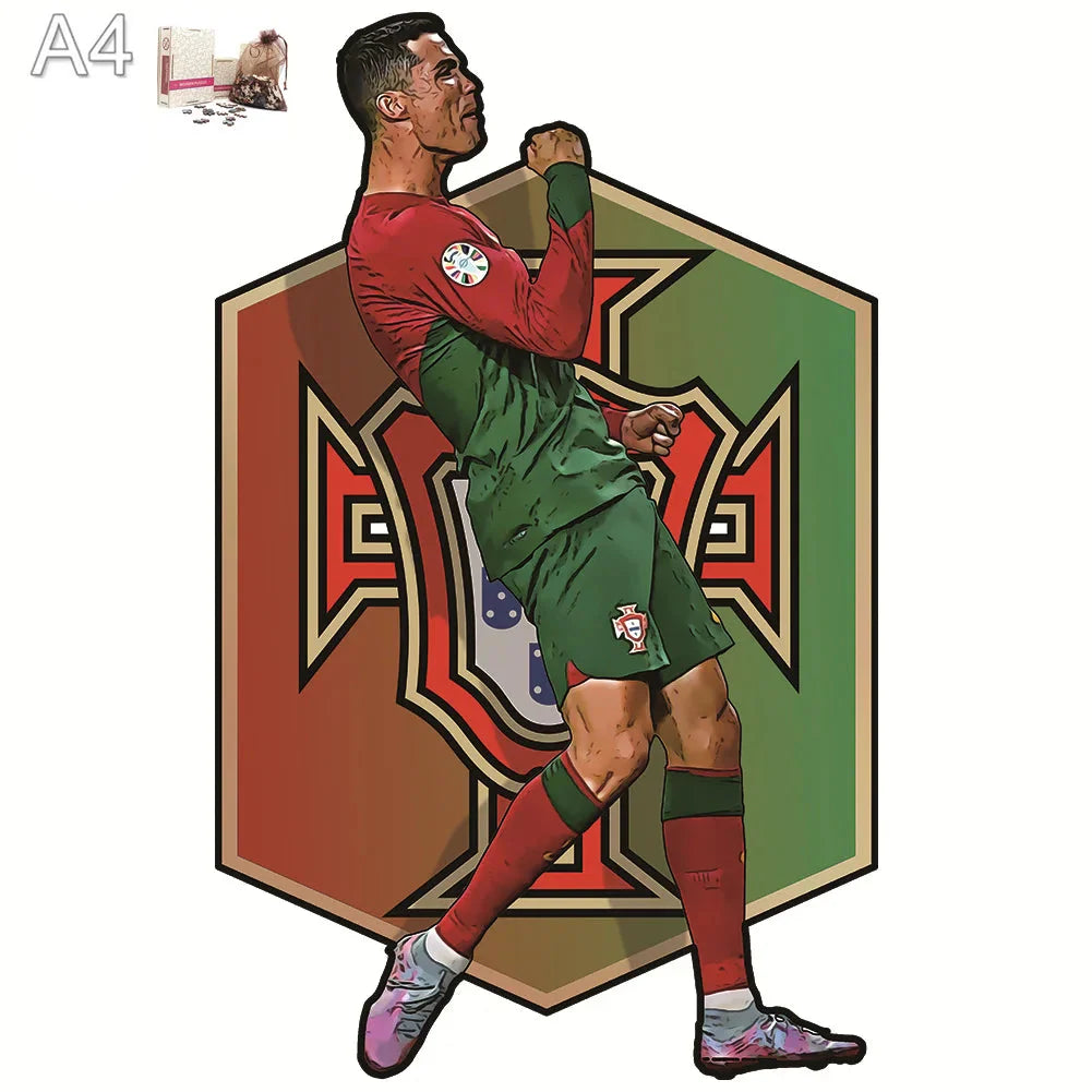 Ronaldo Portugal Home Shirt | Wooden Puzzle