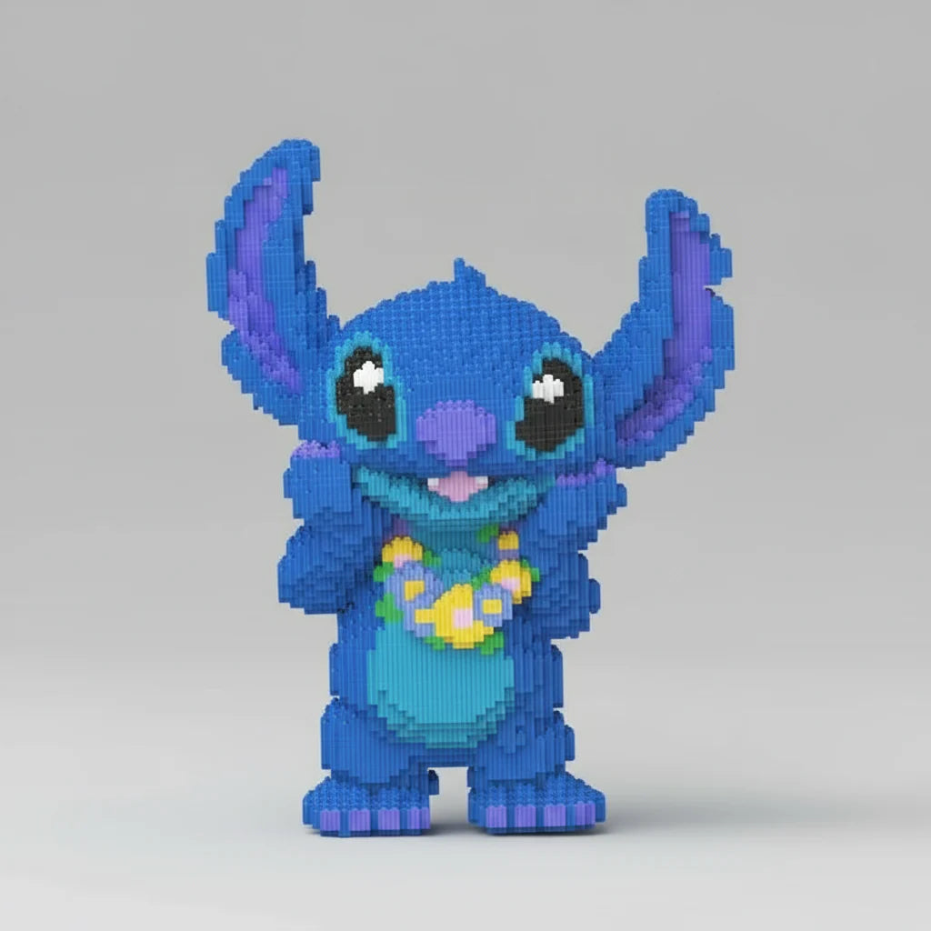 Blue Creature with Flower Crown | Building Blocks