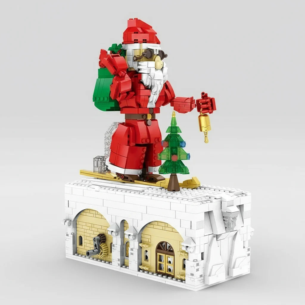 Santa Claus on skis | Building blocks