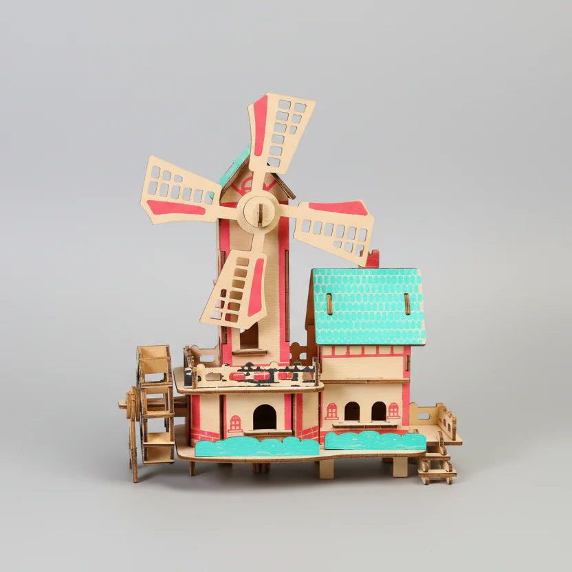 Colored Windmill | Wooden Construction Kit