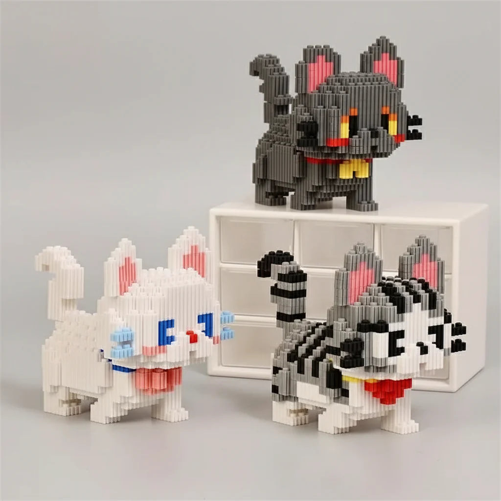 Kittens | Building bricks