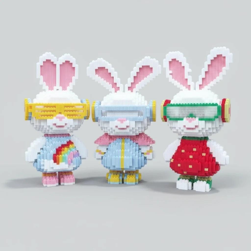 Funny rabbits | Building bricks
