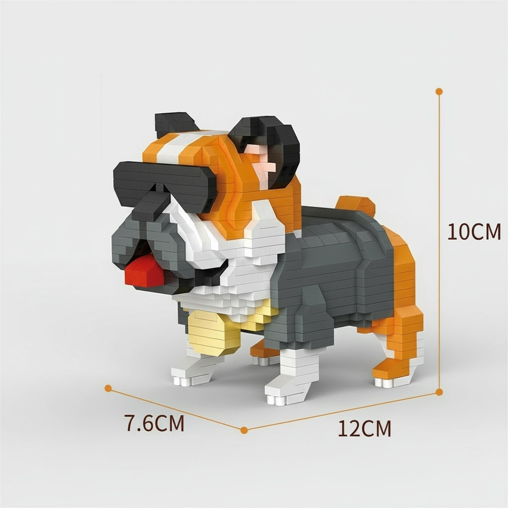 Bulldog with Sunglasses | Building Blocks