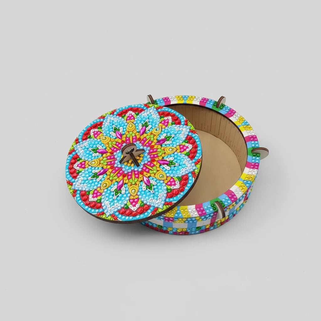 Mandala wooden box | Diamond painting