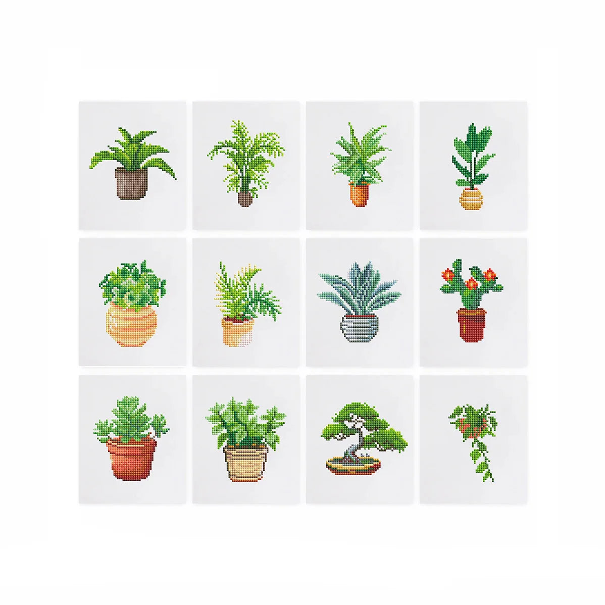 12 Mini Diamond Paintings | Plants | Diamond Painting