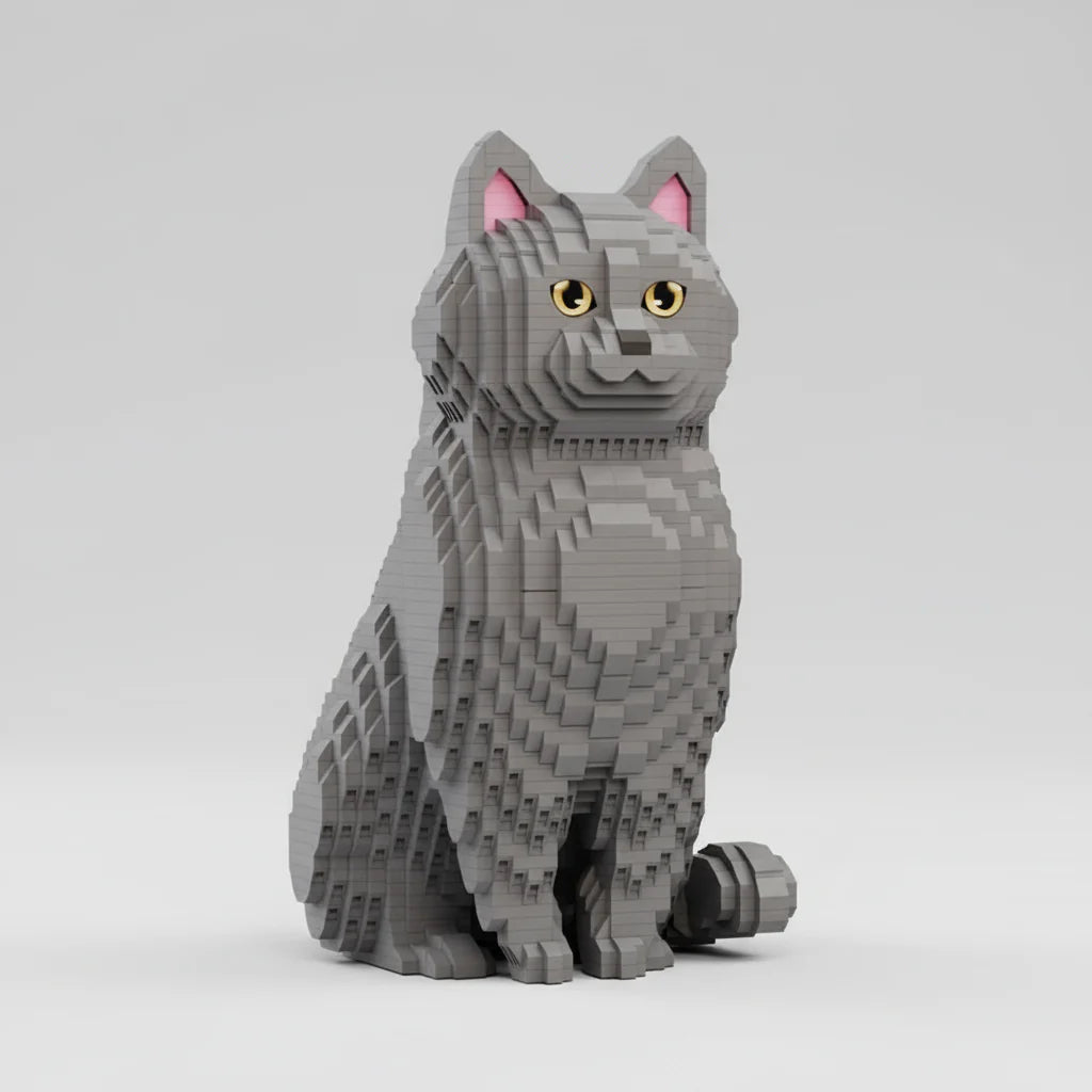 Russian Blue Cat | Building Blocks